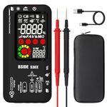 BSIDE Smart Digital Multimeter with IR Thermometer 12:1 High Voltage Diode Tester 9999 Counts Dual Powered Electrical Tester Multifunction Voltage Capacitance Meter for HVAC LED Automotive Electronic