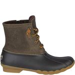 Sperry Womens Saltwater Boots, Brown/Olive, 9.5