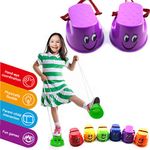 Merkts 2 pairs Children Walk Stilt Balance Jumping Stilts,Ergonomic Design,Outdoor Fun Toy,Random Color