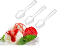 ericotry 500PCS Disposable Plastic Mini Spoons Plastic Tasting Spoons Dessert Spoons for Small Sampling of Ice Cream Sauces and Appetizers