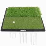 BIRDIEBLAST Professional Dual-Turf Golf Hitting Mat, Premium Golf Practice Mat Ideal for Indoor or Outdoor Backyard Training, Sturdy Rubber Base Golf Practice Mat (1)