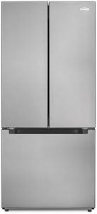 KoolMore KM-RERFDSS-18C 30-Inch and 18.5 cu. ft. Counter Depth French Refrigerator with Three Doors and Deep Freezer in Stainless-Steel, Silver