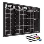 WallTAC A3 Monthly Wall Planner Sticker with Blackboard Pens | Made in The UK | Easy-to-Remove Dry Wipe Calendar or to Do List for Home and Office [30 x 42cm]