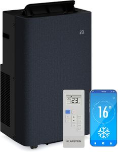 Klarstein AireLux Portable Air Conditioner 14,000 BTU – Smart App, 4-in-1, Quiet, Dark Grey