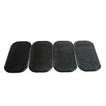 Antislip Silicone Mat Cell Phone Anti-Slip Dash Pad Car Dashboard Magic Sticky Mat for Smart Phone, Pack of 4 Black