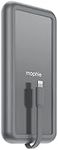 mophie Portable Charger w/Built in Lightning Cable [Apple MFI Certified] 18W PD Fast Charging 6,000mAh Battery Pack for iPhone 14 13 12 11 Airpods etc - Grey