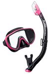 Tusa Serene Adult Mask & Snorkel Set - Colour Choice (Black/Hot Pink)