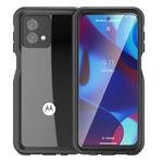 Waterproof Case for Moto G Stylus 5G 2023,IP68 Waterproof Certified Shockproof Dustproof Snowproof Cover Full Body Heavy Duty Protection Fully Sealed Underwater Cover for Moto-G-Stylus 2023 Black