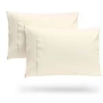 Cosy House Collection Ultra Soft Luxury King Size Pillow Cases - Cream Pillowcase Set of 2 - Cooling & Breathable