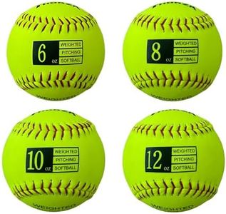 Thorza Weighted Practice Softballs for Throwing, Set of 4, 6oz to 12oz, Help Increase Pitch Velocity