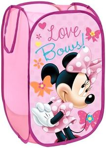 SUPERDIVER Cesto Pieghevole infantile di Tessuto con Maniglie - Disney Topolina Minnie Mouse I Cestino Organizzatore per vestiti e giocattoli (58x36x36)