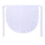 SUN2ROSE Apron for Cosplay half Tight Costume, White Cotton Kitchen Home Party