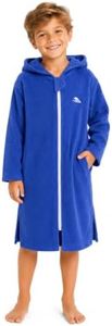 Alix & Belle Kids Hooded Towel Poncho with Zipper, 100% Cotton Soft & Absorbent Changing Robe for Boys & Girls, Swim Cover Up for Beach, Pool & Bath 11-13Years Royal Blue
