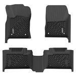 LASFIT Floor Mats for Jeep Grand Cherokee 2013-2015 & Dodge Durango 2013-2015, Custom Fit TPE All Weather Waterproof Anti-Slip Floor Liners 1st & 2nd & Row Car Mats, Black