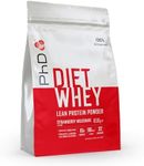PhD Nutrition Diet Whey Low Calorie Protein Powder, Low Carb, High Protein Lean Matrix, Strawberry Milkshake Diet Whey Protein Powder, High Protein, 32 Servings Per 800g