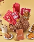 Hyperfoods® Diwali Hampers Diwali Gift Hampers Diwali Gifts For Family And Friends Diwali Sweets Gift Box Diwali Gifts Diwali Gift Items Gift For Diwali Snacks Cookies Wicker Basket