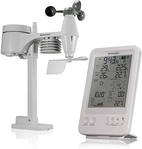 Bresser Weather Station 5-in-1 with Outdoor Sensor and German DCF Radio Control Clock and Manual Mode For UK, White