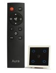 Aura 4-Way ON/Off 220V-240V Digital Remote-Control Wireless Wall Switch with IR Remote Control(Without Fan Regulator) (Four Channel Switch V2.0), Black