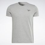 Reebok Men's Identity Left Chest Logo T Shirt, Medium Grey Heather, M UK