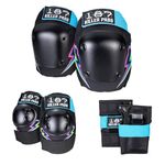 187 Killer Pads Six Pack Pad Set, Protective Gear for Elbows, Knees, and Wrists - Ideal for Skateboarding, Roller Skating, and Inline Skating