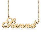 HUAN XUN Customized Custom Made Any Name Necklace for Women in Gold Silver, Metal, No Gemstone