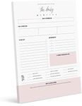 Bliss Collections Daily Planning Pad, To Do List Notebook - Simple Pink - Undated Tear-Off Sheets Notepad - Day or Work Calendar, Organizer, Scheduler for Goals, Tasks, Ideas - 8.5" x 11", 50 Sheets