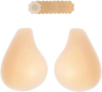 Bontierie Nipple Covers Sticky Push up Bra Added Lift Seamless Ultra-Thin Pasties Women Adhesive Bras Cream