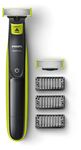 Philips QP2520/20 OneBlade Rechargeable Facial Trim Edge Shave Hair Trimmer with 3 x Styling Combs