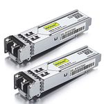 [2 Pack] 1G SFP SX LC Multimode Module 550-meter, 1000Base-SX Mini-Gbic Transceiver Compatible for Cisco GLC-SX-MMD, Meraki, Mikrotik, Netgear, Ubiquiti UniFi UF-MM-1G, D-Link,Zyxel and more