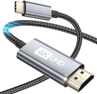 Gulemfy Cavo da USB C a HDMI 2M, Adattatore USB C HDMI ad Altissima Velocità 4K UHD Compatibile con Thunderbolt 4/3, MacBook Pro/Air, i-Pad Pro, Galaxy S23/S22/S21, Note 20, Surface Pro
