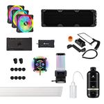 Corsair Hydro X Series iCUE XH305i RGB PRO Custom Cooling Kit (Hardline CPU Cooling Loop, CPU Water Block, D5 Pump/Reservoir Combo, Radiator, 3X RGB Fans, iCUE Software Control) Black