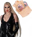 TEAYUYIM Half Body Silicone Breastplate B-G Cup Breast Forms Breast Plates for Crossdressers Drag Queen Transgender Cream