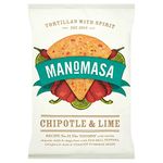 Manomasa Tortilla Chips - Chipotle & Lime (160g) - Pack of 6