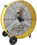 HiCFM 26800 CFM 42 inch Industrial Drum Fan, 4/5HP Powerful Motor, Heavy Duty Barrel Structure, 8 inch Wheels, Move Much Air for Warehouse, Garage or Industrial Commercial Use - CUL Listed