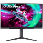 LG 27" Ultragear 4K UHD (3840x2160) IPS Gaming Monitor 27GR93U, 1ms, 144Hz, VESA DisplayHDR 400, DCI-P3 95% (Typ.), NVIDIA G-SYNC, AMD FreeSync Premium, HDMI, DP, HP Out, Tilt/Height/Pivot, Black