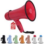 Pyle Unisex Pmpra213bk Lightweight And Portable Bullhorn Megaphone, Aux (3.5mm) Input For MP3/Music, Automatic Siren, 20-Watt, MIC/TALK (Red), Red