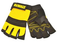 Dewalt DPG23 Synthetic Padded Leather Palm Gloves, Large, 9 Size, , Black/Yellow