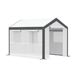 Outsunny 10'L x 7'W x7'H Heavy Duty Walk-in Greenhouse Vegetable Seed Growth Tent Outdoor Plant Growing Tunnel Warm House Flower Shed Backyard White