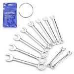 LEONTOOL Mini Combination Wrench Set Metric 4mm to 11mm Open End and Box End Spanner 10 Pcs for Automotive Industry Use