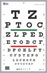 Snellen Chart with Red Green Lines 20 Ft