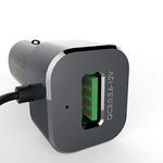 MoArmouz Type-C Car Charger with USB-C Cable and QC 3 Outputs