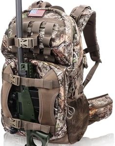 MoiShow Hunting Backpack, Camo Hunting Backpacks & Duffle Bags Water-Resistant Long-Lasting Large Capacity Bow Backpack, Treasures of The Trees, Large, Outdoor