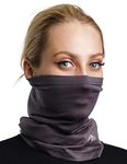 Merino.tech Merino Wool Ski Neck Gaiter - Face Mask Neck Warmer for Men & Women (Grey Shades)