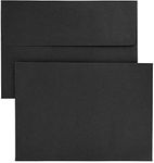 Juvale 50 Pack Black Envelopes - Bulk Black 5x7 Envelopes for Invitations, Wedding, Graduation, Birthday, Greeting Cards (A7, Square Flap)