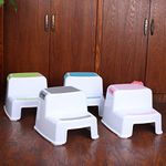 DROZIP Home Step Stool, Photo Folding Step Stool, Kids Plastic Thick Anti-Slip Bench Home Bathroom Baby Stool Stool Stool,1_Pack_Multicolour