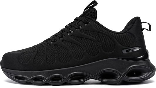 LARNMERN Steel Toe Safety Trainers, Black – Men’s Size 9 UK