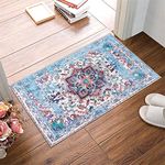 GLN Rugs Traditional Collection - Machine Washable Area Rug, Traditional Washable Rug, Non Slip Area Rug, Low Pile Lightweight Chenille Print Rug Living Room Rug, Bedroom Rug, Bathroom Rug