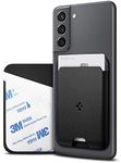 Spigen Valentinus Phone Card Holder for Back of Phone, Stick on Phone Wallet, Credit Card Wallet with 3M Sticker Designed for iPhone, Samsung Galaxy, Android, All Smartphones - Black