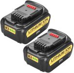 2 Pack 6.0Ah for Dewalt 18v Battery