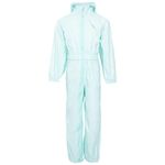 Trespass Button Waterproof Rain Suit with Hood - Pale Mint, 12/18